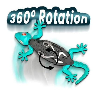 Wall Crawler Gecko, Remote Control Toy, Electric Lizard Toy with LED Glowing Eyes, 360° Spin, Animal Toy, Fun Indoor Toy, Gift Idea, Party Toy, Cool Gifts, Family Fun